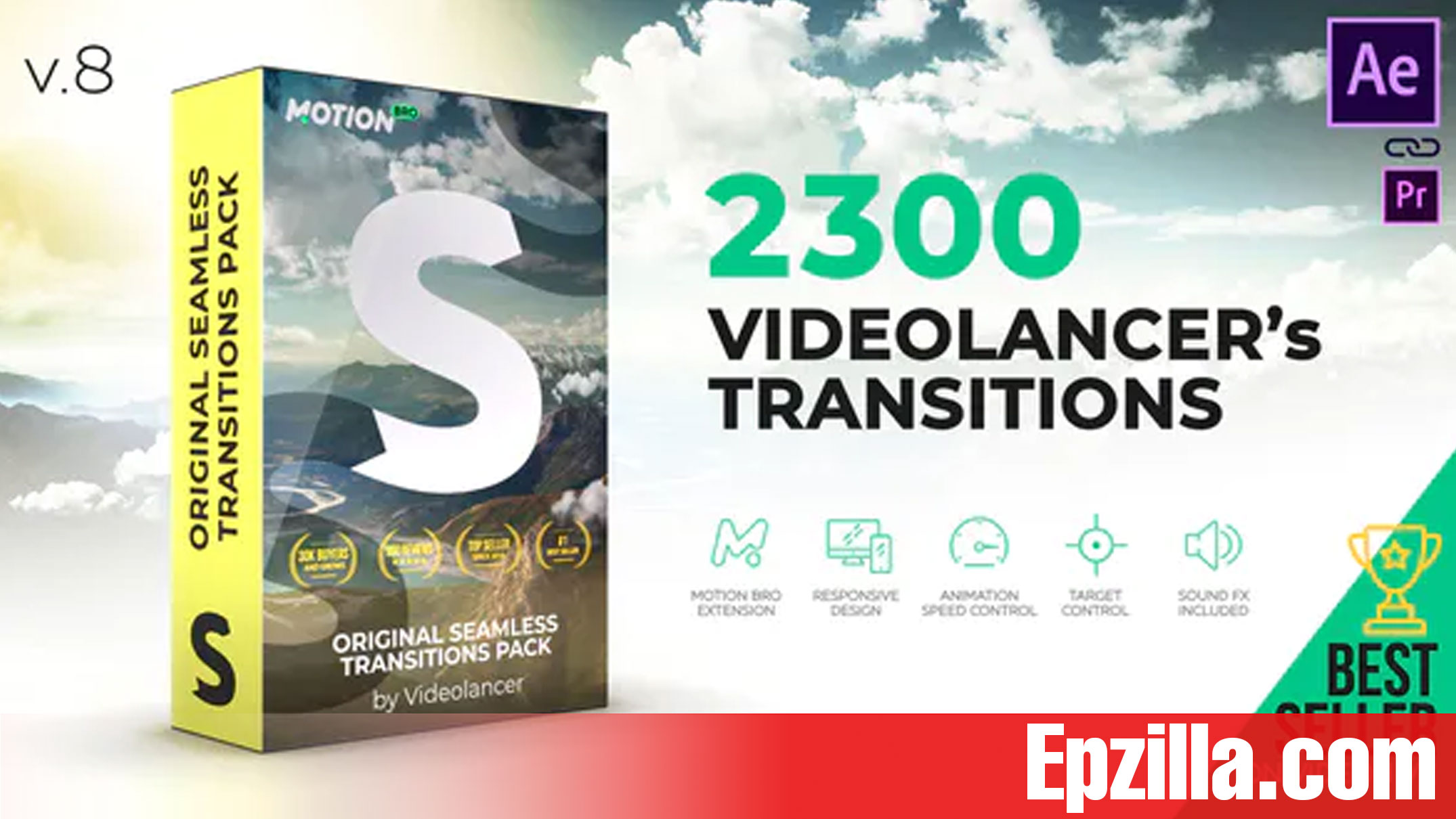 Videohive - Videolancer’s Transitions | Original Seamless Transitions Pack V8 18967340 Free Download